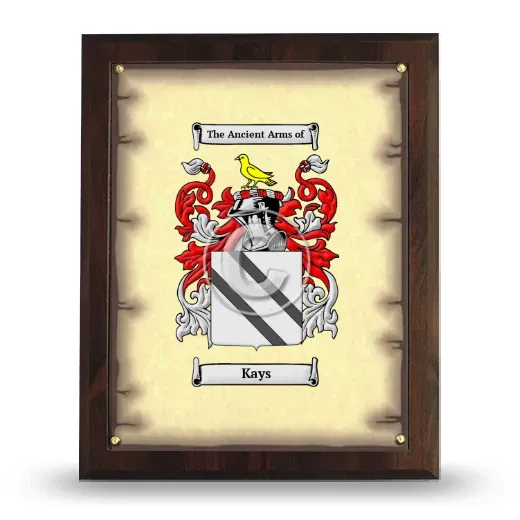 Kays Coat of Arms Plaque