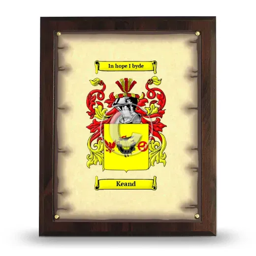 Keand Coat of Arms Plaque
