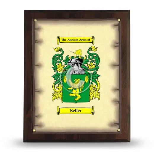 Keffer Coat of Arms Plaque