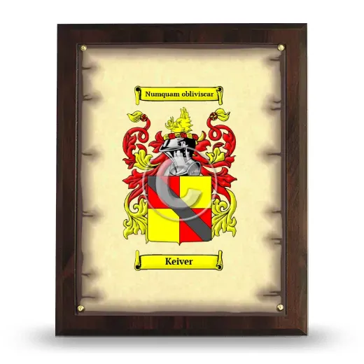 Keiver Coat of Arms Plaque