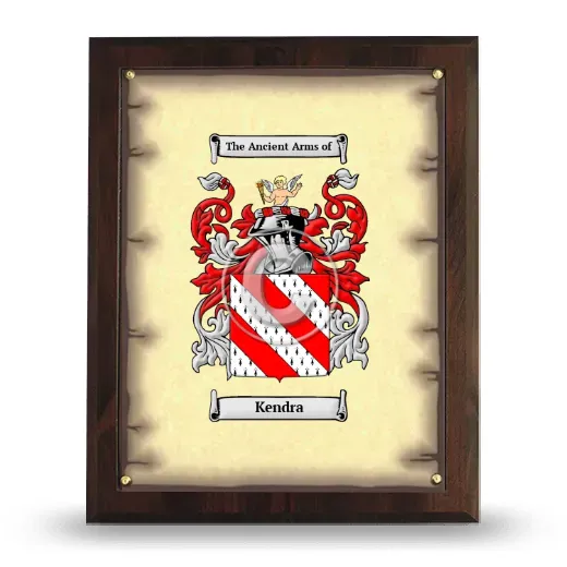 Kendra Coat of Arms Plaque