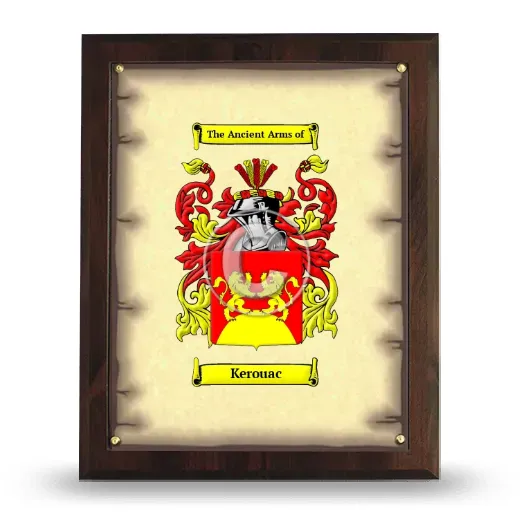 Kerouac Coat of Arms Plaque