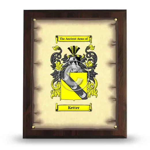 Ketter Coat of Arms Plaque
