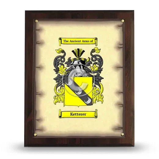 Ketterer Coat of Arms Plaque