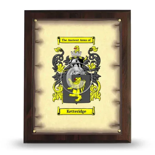 Ketteridge Coat of Arms Plaque