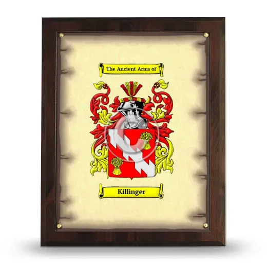 Killinger Coat of Arms Plaque