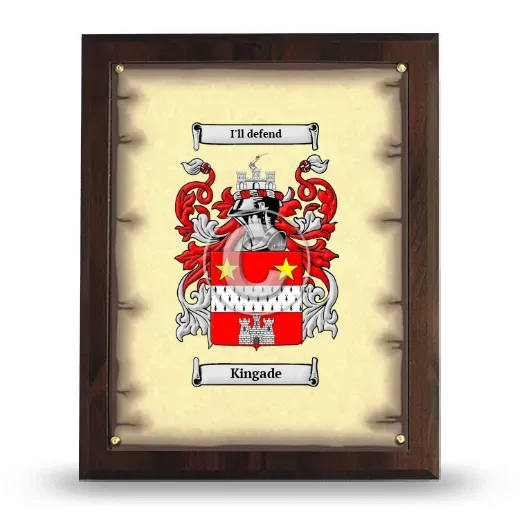 Kingade Coat of Arms Plaque