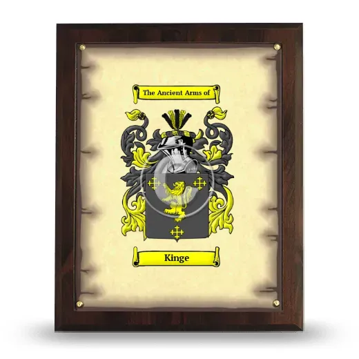 Kinge Coat of Arms Plaque
