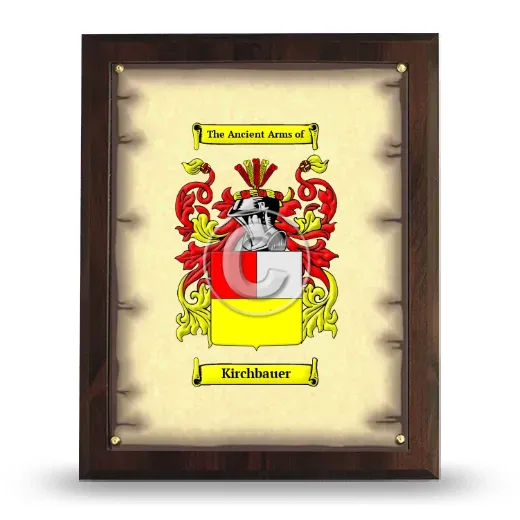Kirchbauer Coat of Arms Plaque