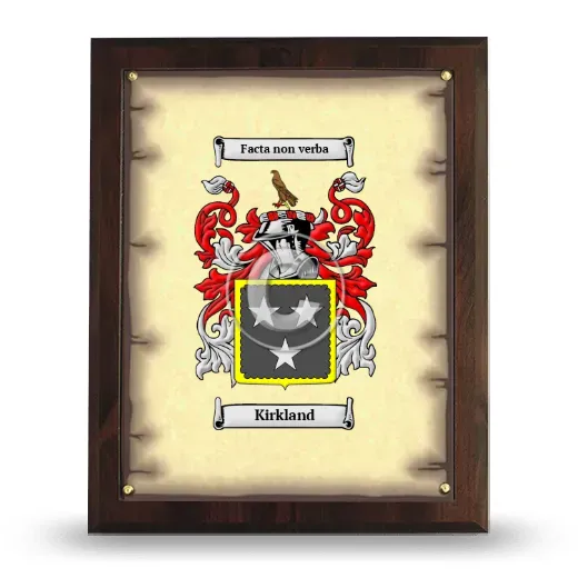 Kirkland Coat of Arms Plaque