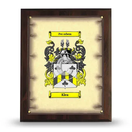 Klea Coat of Arms Plaque