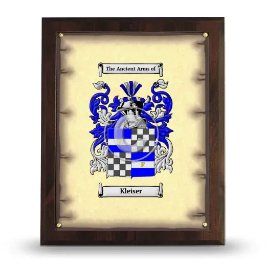 Kleiser Coat of Arms Plaque