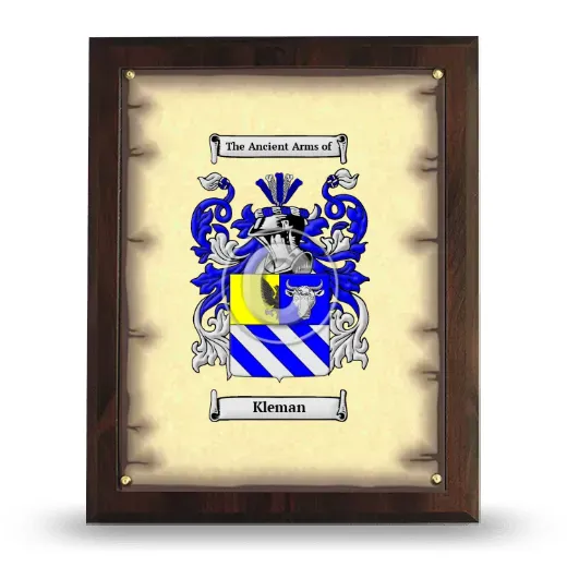 Kleman Coat of Arms Plaque