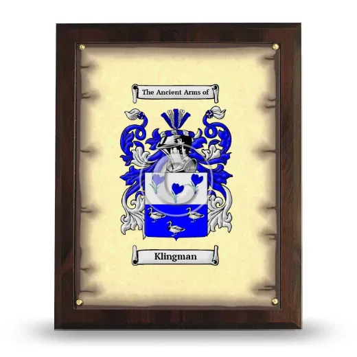 Klingman Coat of Arms Plaque