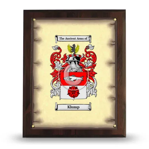 Klump Coat of Arms Plaque