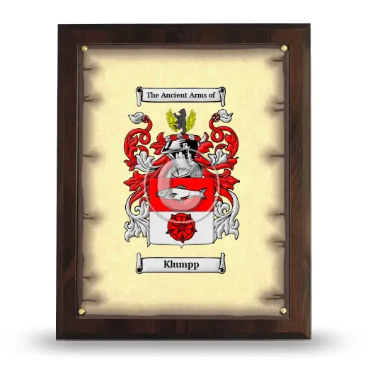 Klumpp Coat of Arms Plaque