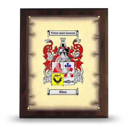 Klun Coat of Arms Plaque