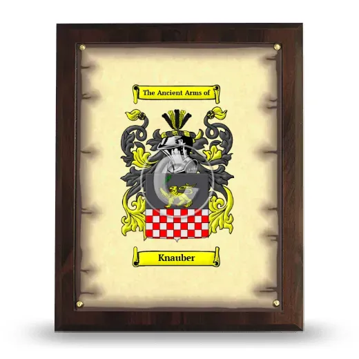 Knauber Coat of Arms Plaque