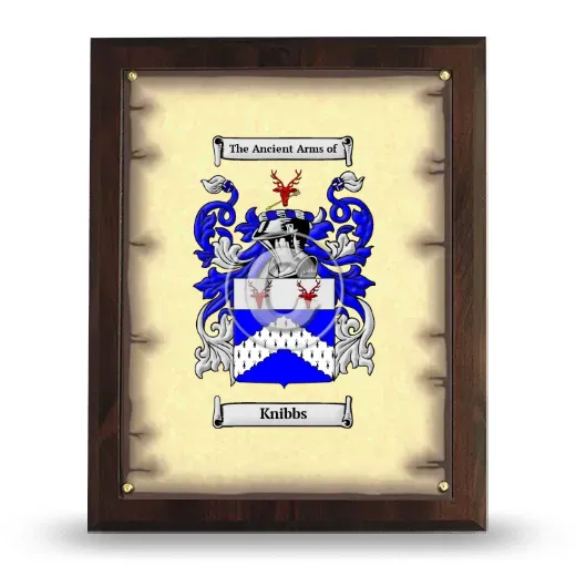 Knibbs Coat of Arms Plaque