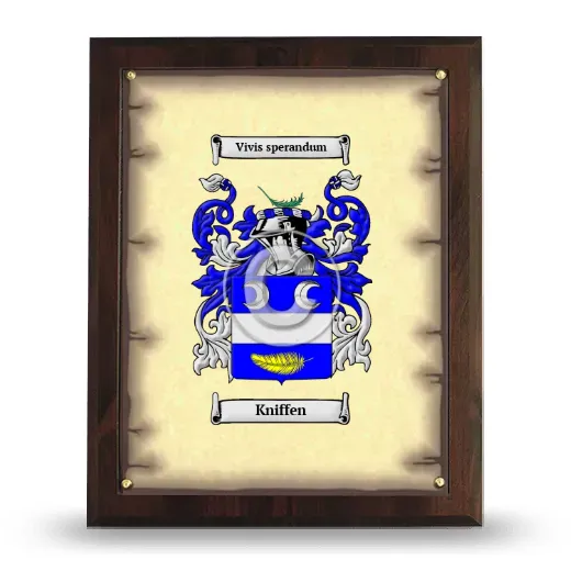 Kniffen Coat of Arms Plaque