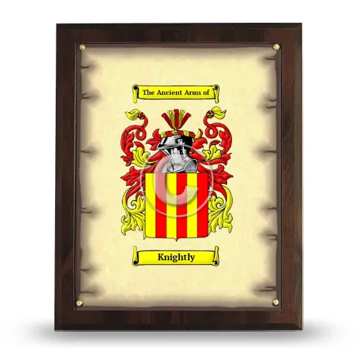 Knightly Coat of Arms Plaque