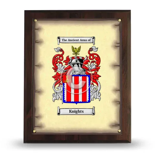 Knights Coat of Arms Plaque