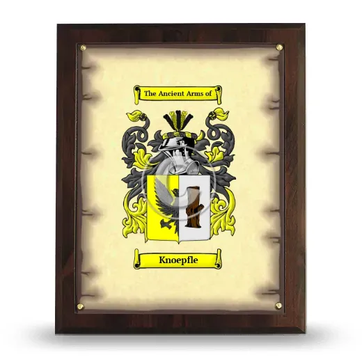 Knoepfle Coat of Arms Plaque