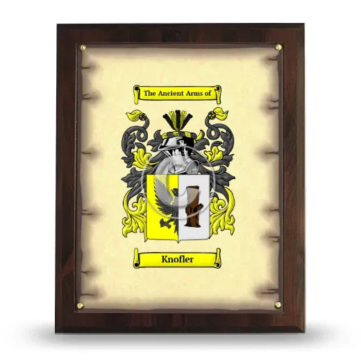 Knofler Coat of Arms Plaque