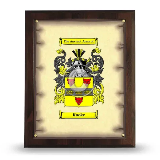 Knoke Coat of Arms Plaque