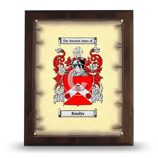 Knolys Coat of Arms Plaque