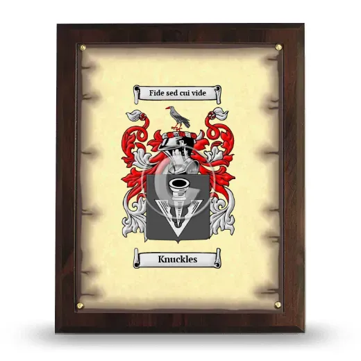 Knuckles Coat of Arms Plaque