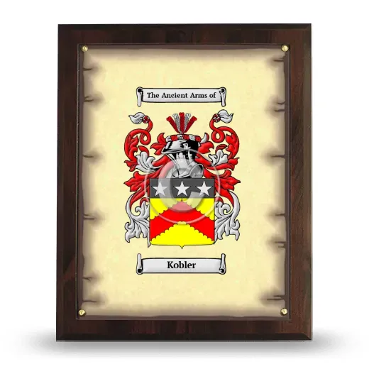 Kobler Coat of Arms Plaque