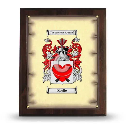 Koelle Coat of Arms Plaque