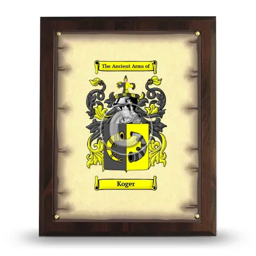 Koger Coat of Arms Plaque
