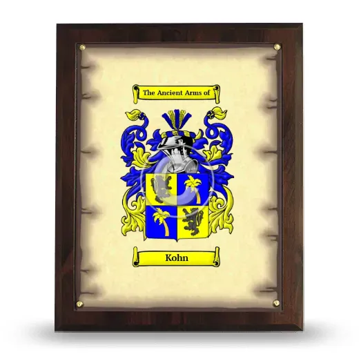 Kohn Coat of Arms Plaque