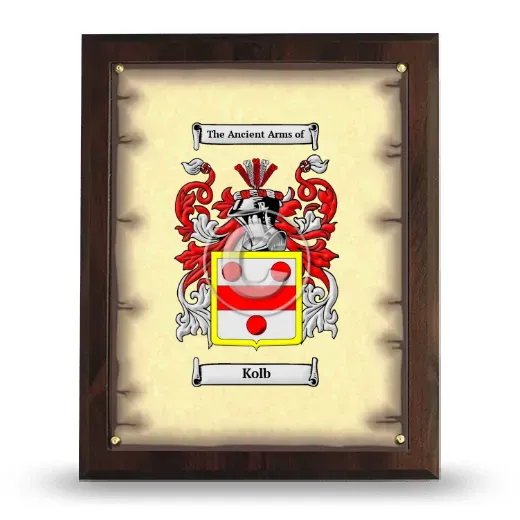 Kolb Coat of Arms Plaque