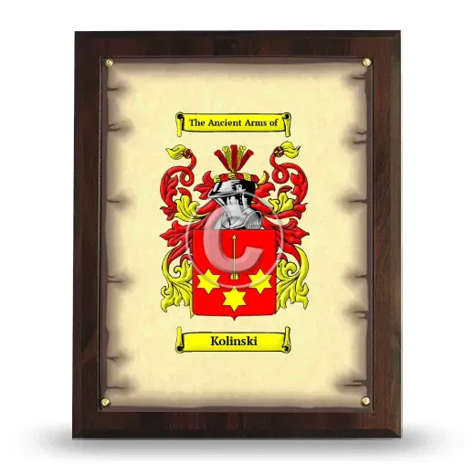 Kolinski Coat of Arms Plaque