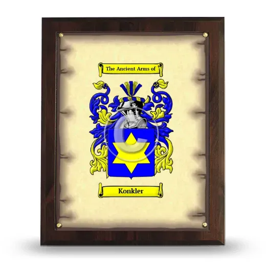 Konkler Coat of Arms Plaque