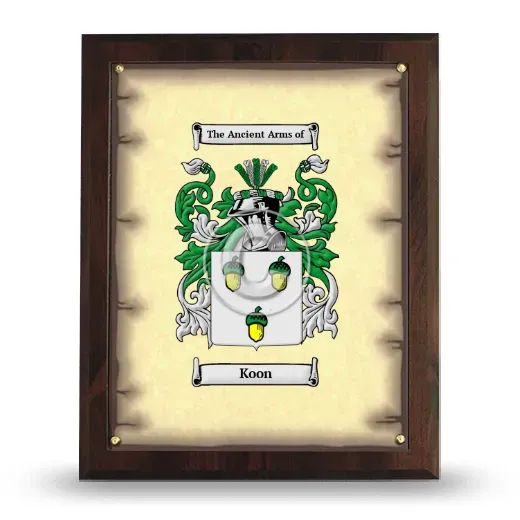 Koon Coat of Arms Plaque