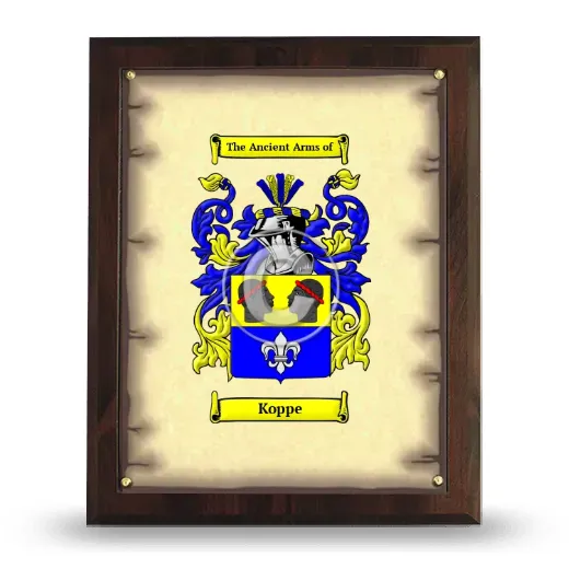 Koppe Coat of Arms Plaque