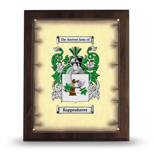 Koppenhaver Coat of Arms Plaque