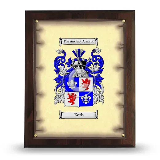 Korb Coat of Arms Plaque