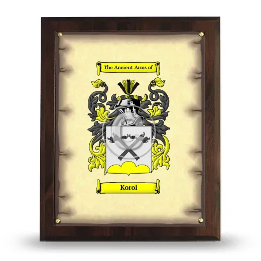 Korol Coat of Arms Plaque