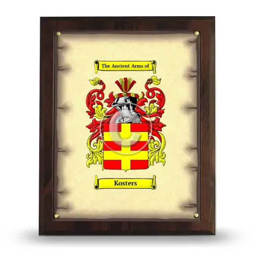 Kosters Coat of Arms Plaque