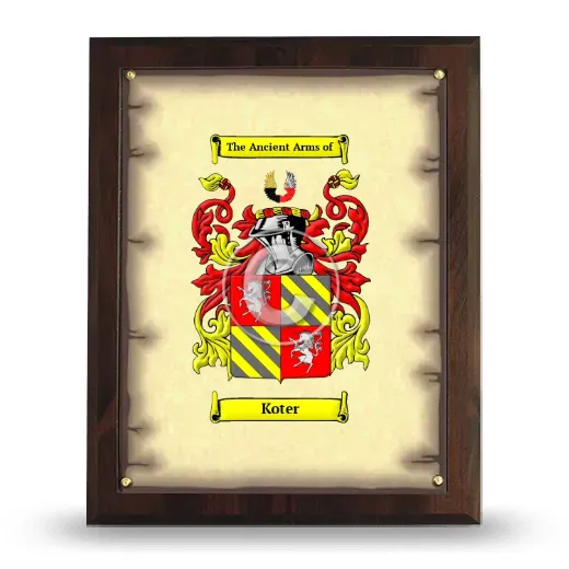 Koter Coat of Arms Plaque