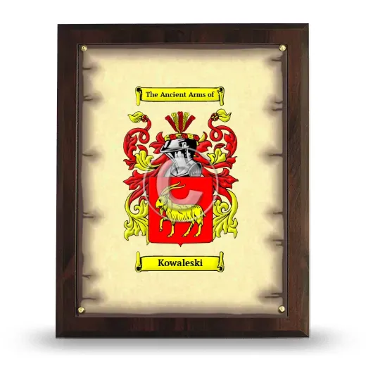 Kowaleski Coat of Arms Plaque