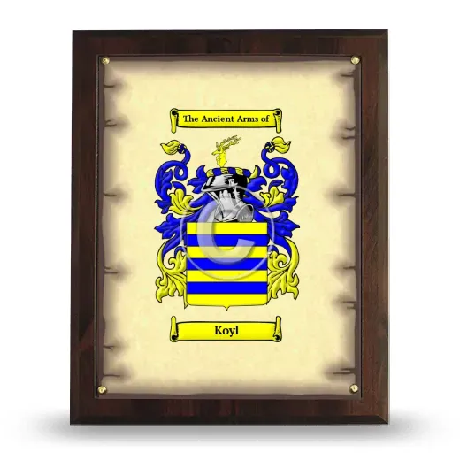 Koyl Coat of Arms Plaque