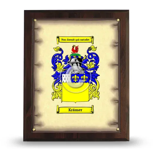 Krämer Coat of Arms Plaque