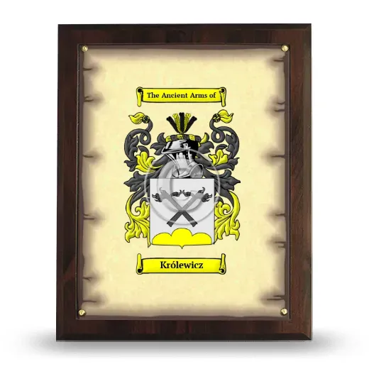 Królewicz Coat of Arms Plaque