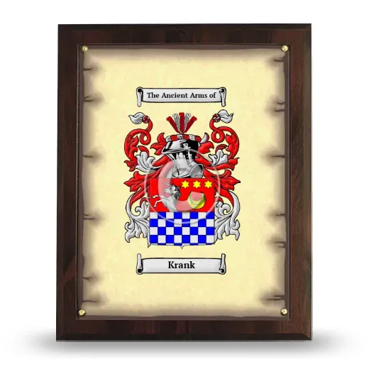 Krank Coat of Arms Plaque